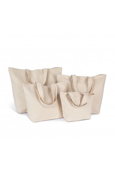 Sacs shopping lourd à soufflet S à XL Natural
