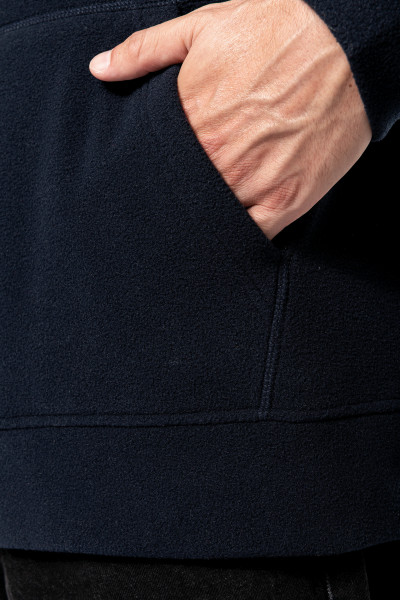 Sweat-shirt à capuche oversize en micropolaire recyclée unisexe