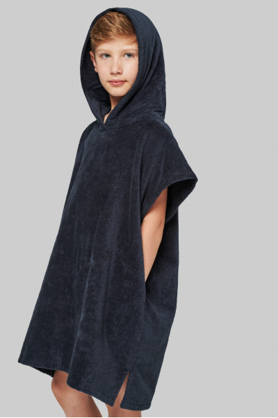 Poncho éponge à capuche enfant coton BIO