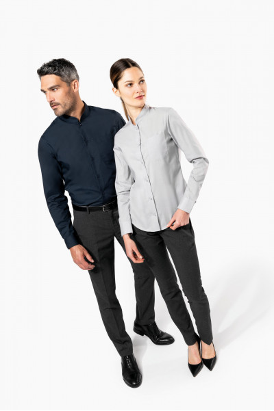Chemise col mao manches longues homme