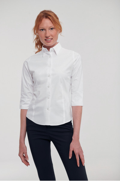 Chemise fittée femme manches 3/4 non iron
