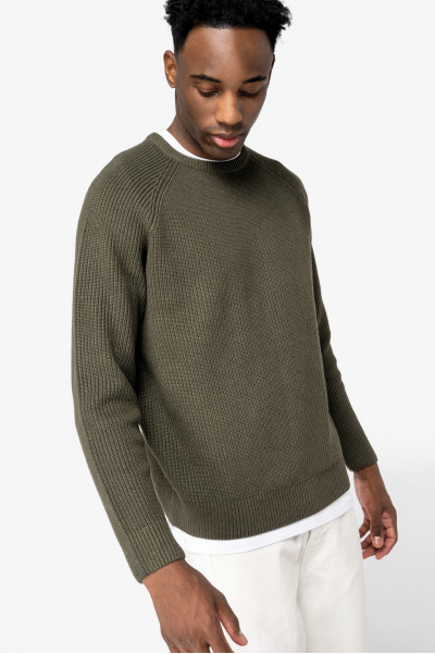 Pull écoresponsable à grosses mailles homme